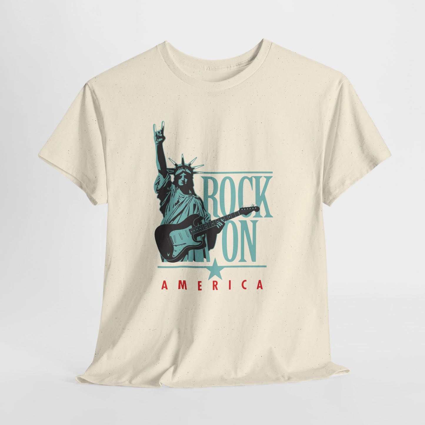 Rock On America Graphic T Shirt Unisex Heavy Cotton Tee