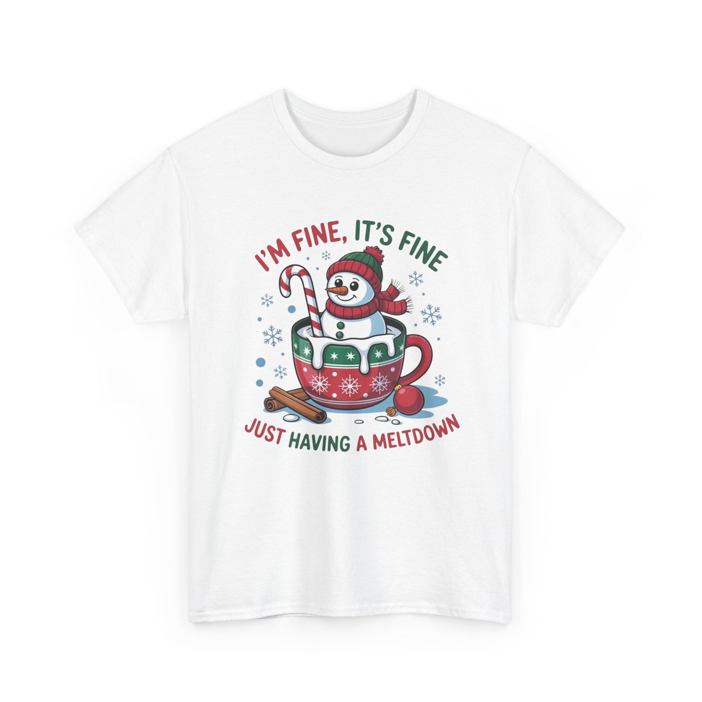 Funny Christmas Snowman Graphic T Shirt NEW ADULT