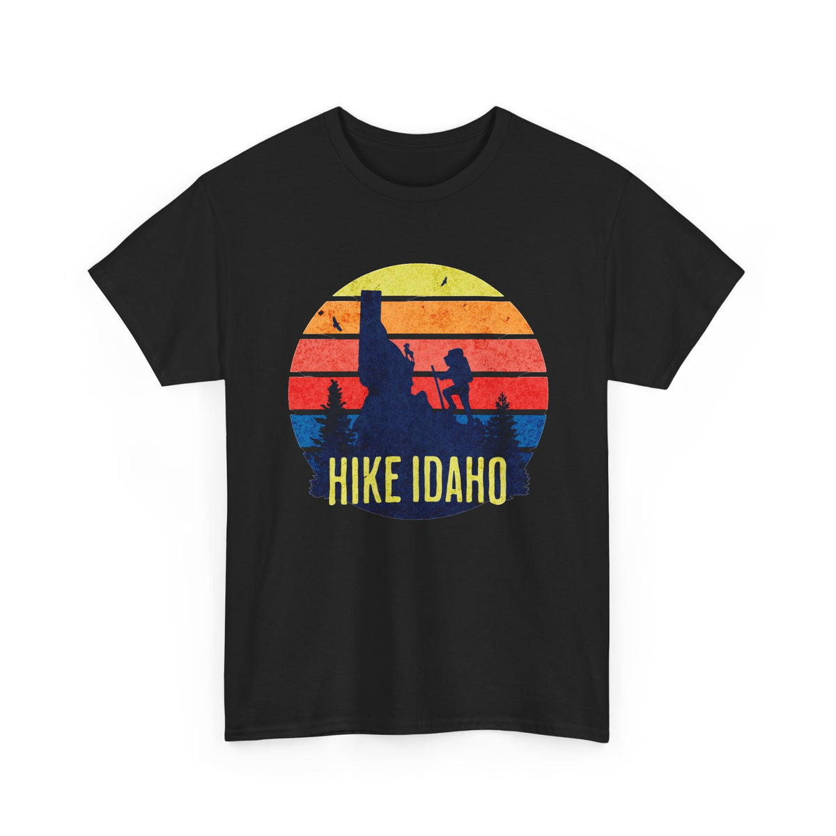 Hike Idaho Graphic T Shirt Men's Heavy Cotton Tee