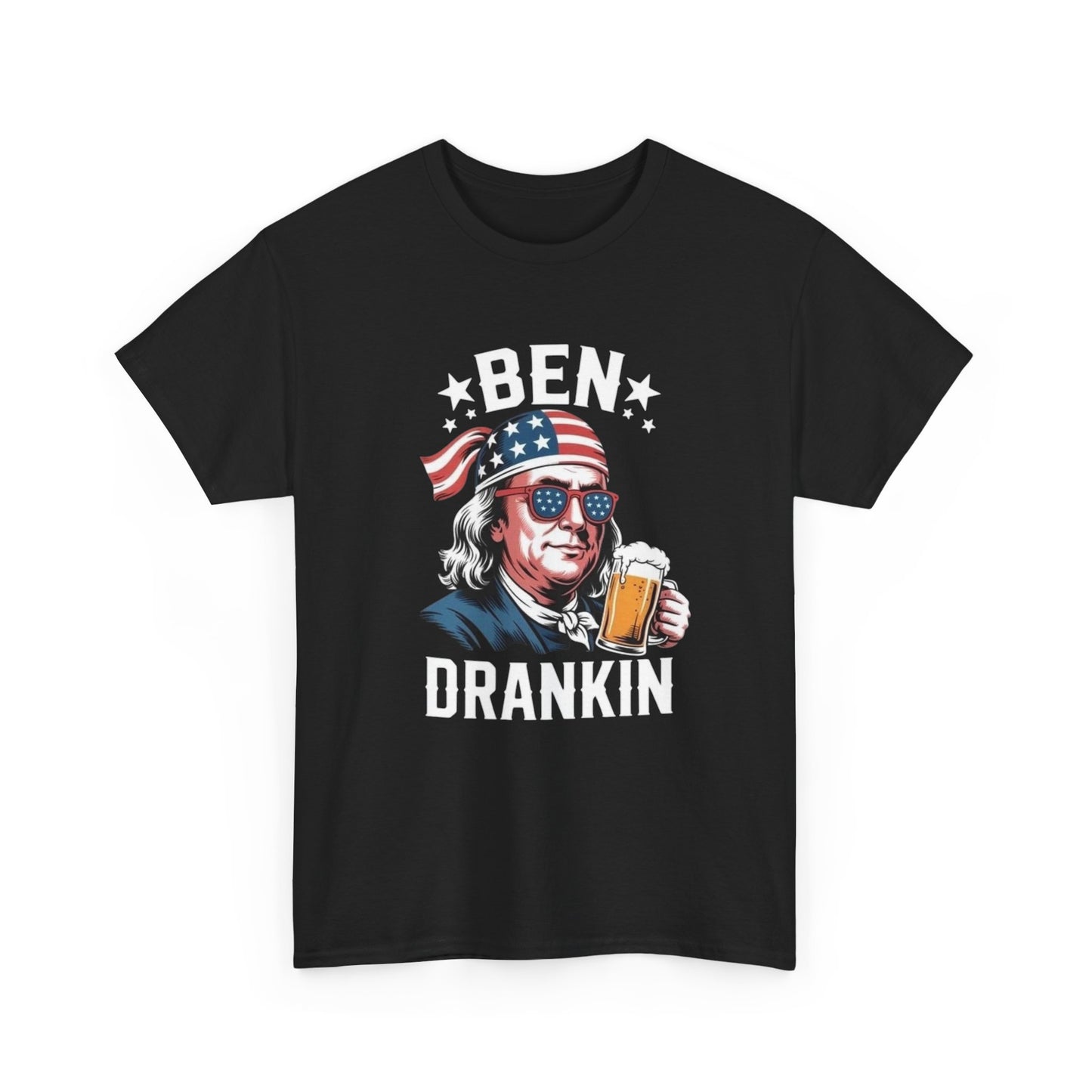 Ben Drankin Funny Beers 1776 Graphic T Shirt Unisex Heavy Cotton Tee