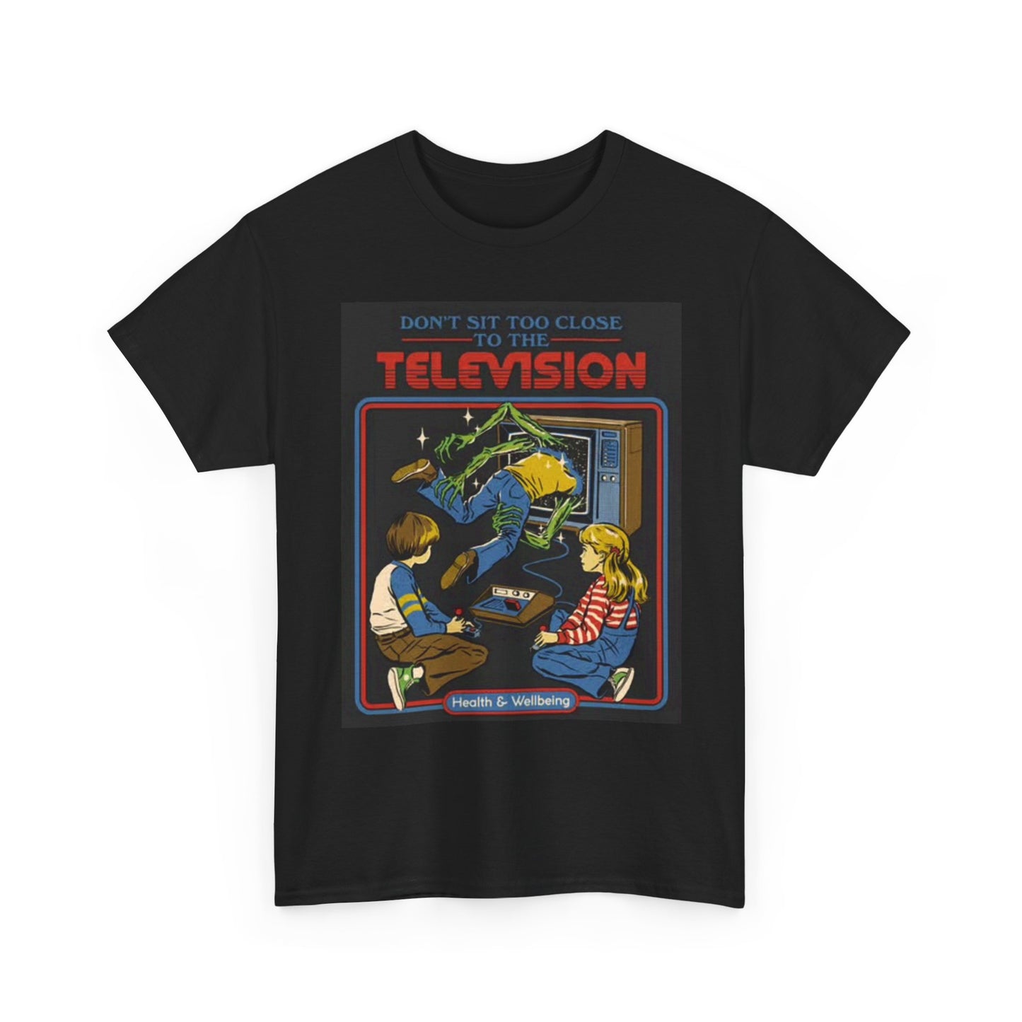 Dont Sit Close to The Television Graphic T Shirt Retro 70s Art Unisex