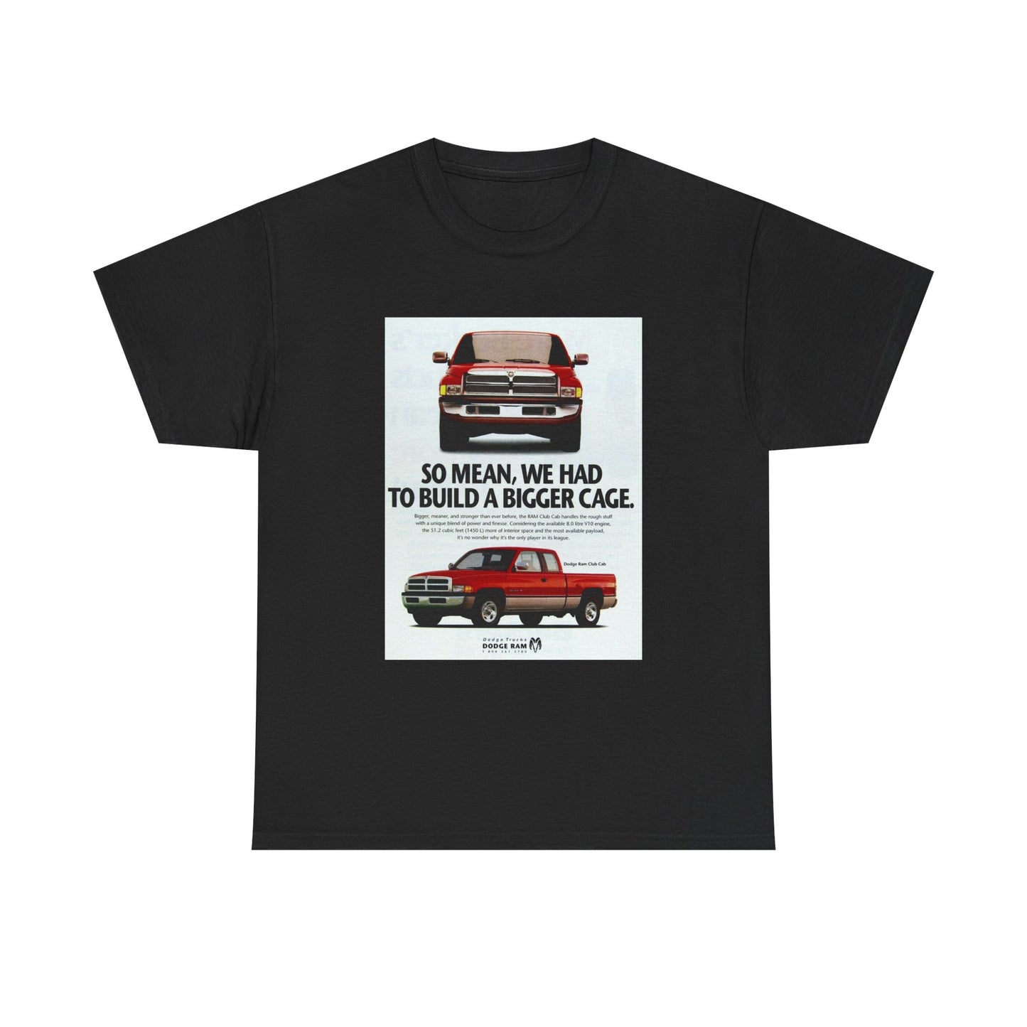 Dodge Trucks Tshirt Ram Vintage Logo 90s Retro Mopar Unisex Heavy Cotton Tee