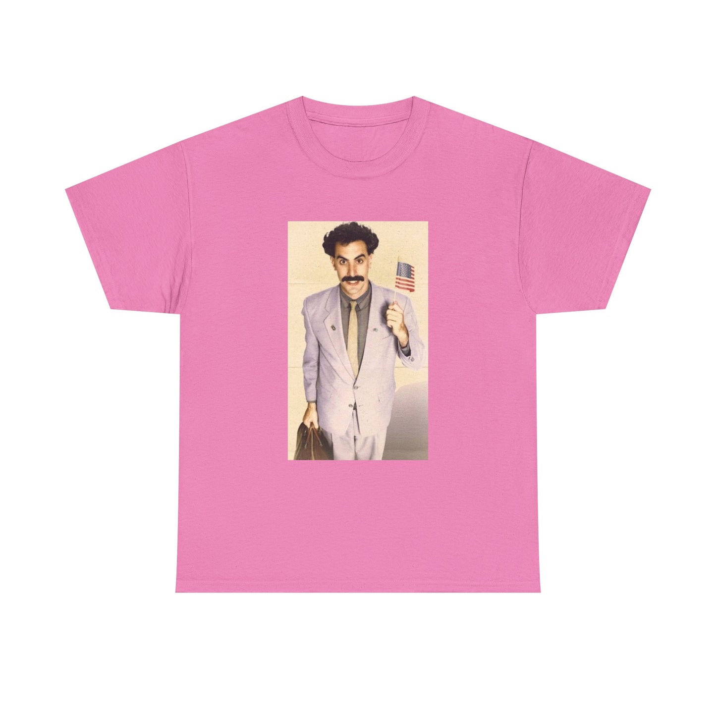 Borat Comes to America Tshirt Funny Comedy Movie Unisex Heavy Cotton Tee