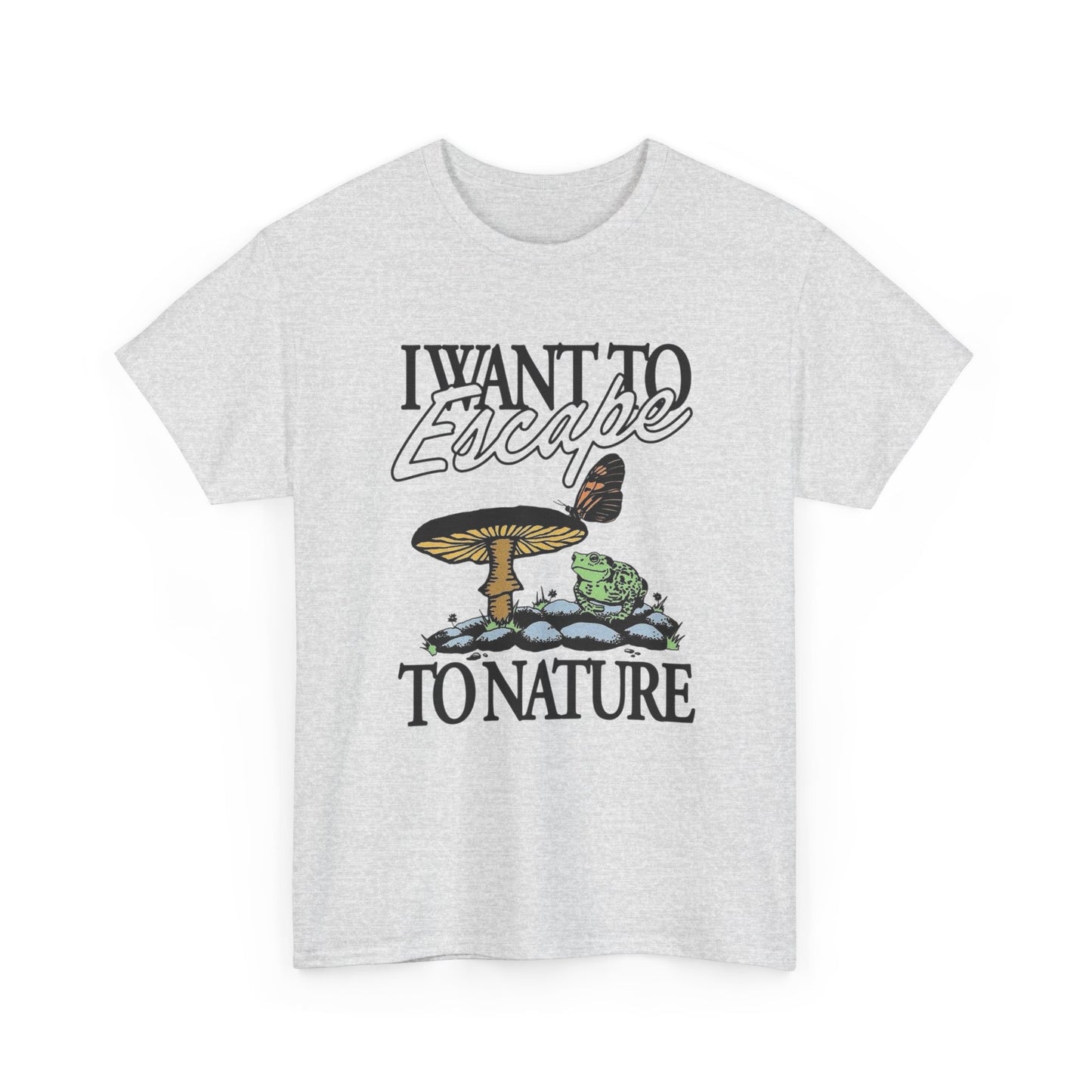 Escape To Nature Graphic T Shirt NEW Adult Unisex Heavy Cotton Tee