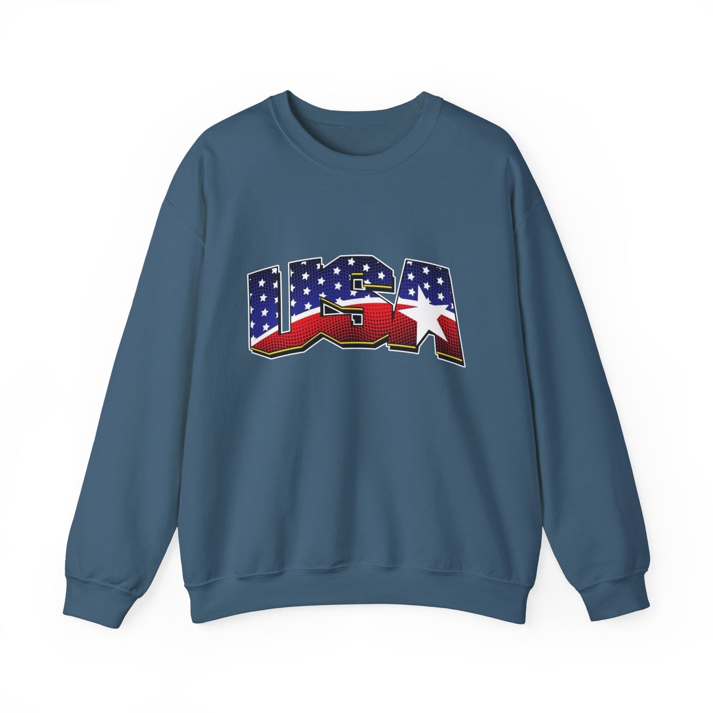 USA American Flag Sweater NEW Unisex Heavy Blend™ Crewneck Sweatshirt