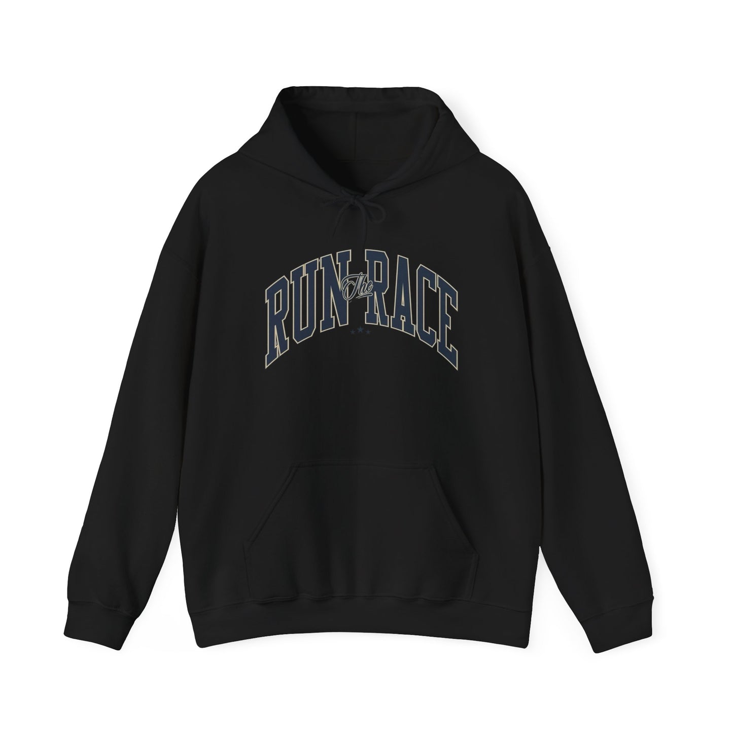 Run The Race Graphic Hoodie Heavy Blend Sweatshirt NEW