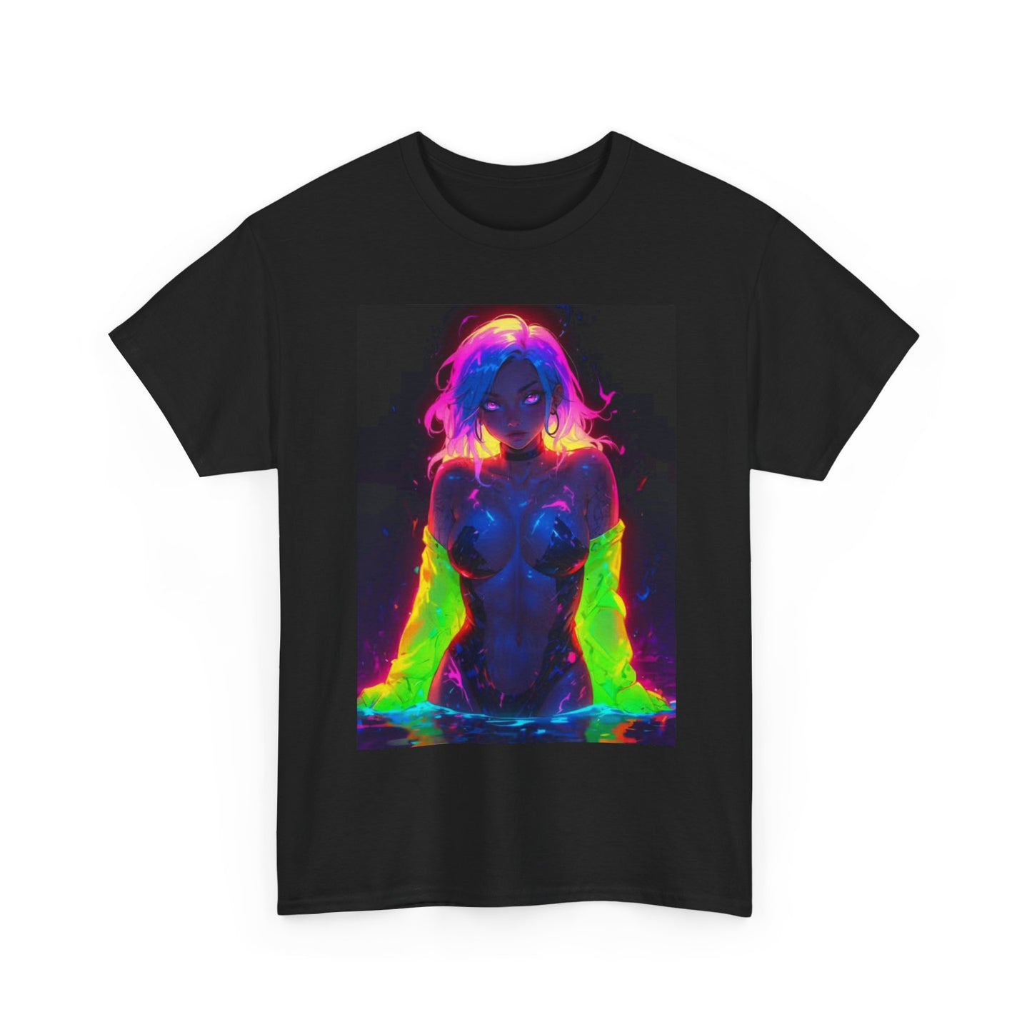 Waifu Anime T-shirt Girl Graphic Cartoon Retro Gaming Unisex Heavy Tee Gamer 1