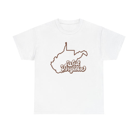 West Virginia State Logo BRAND NEW Apparel T Shirt Unisex Unisex Heavy Cotton