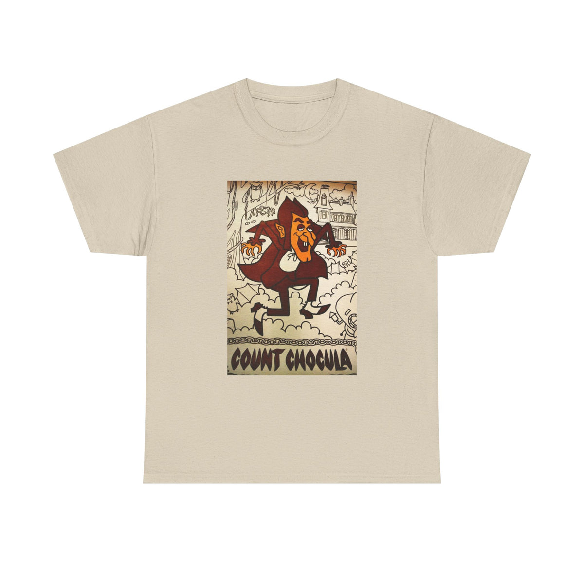 Count Chocula Tshirt Retro Cereal Ad Vintage Poster Unisex Heavy Cotton Tee