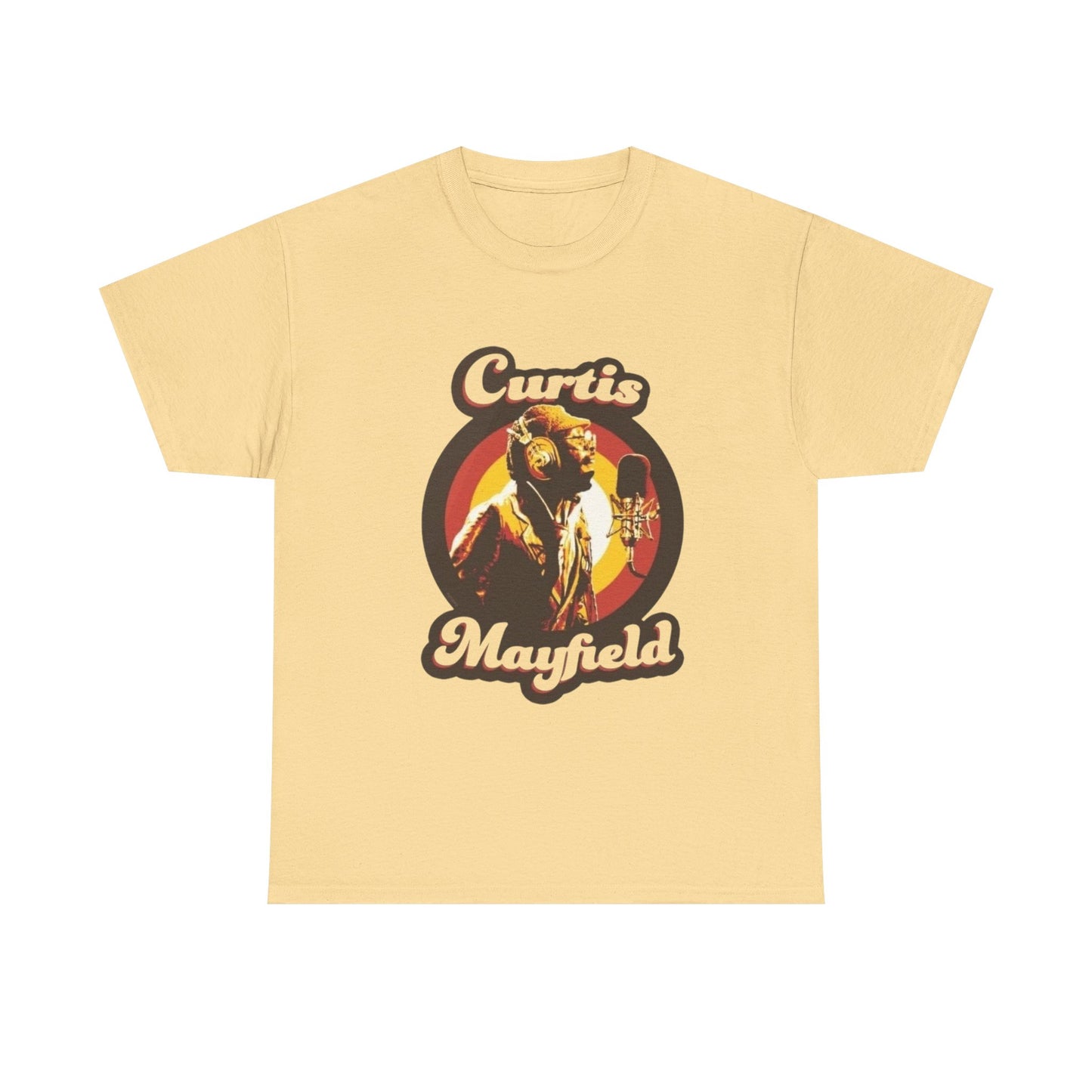 Curtis Mayfield Retro Merch Graphic T Shirt Unisex Heavy Cotton Tee