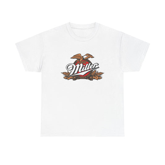 Miller Beer Graphic T Shirt Retro Unisex Heavy Cotton Tee