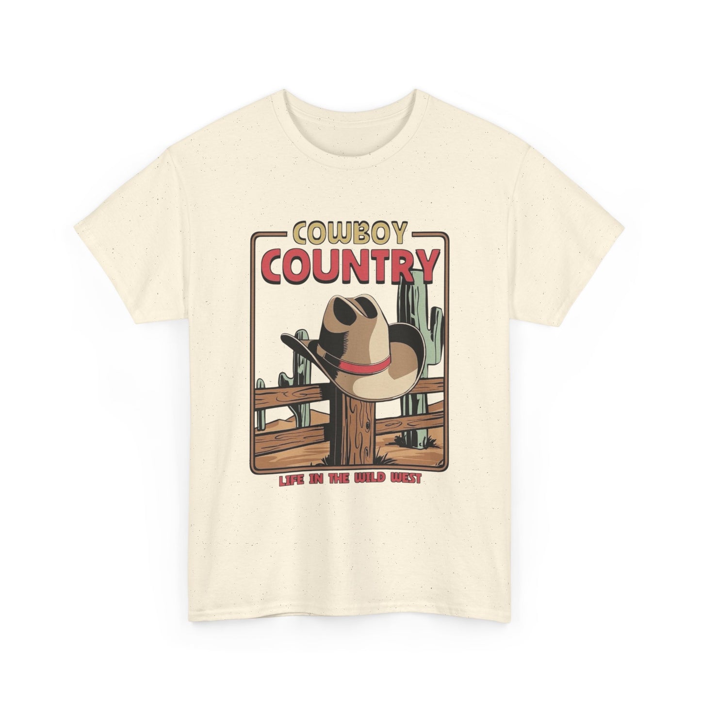 Cowboy Country Graphic T Shirt Unisex Heavy Cotton Tee New Gift