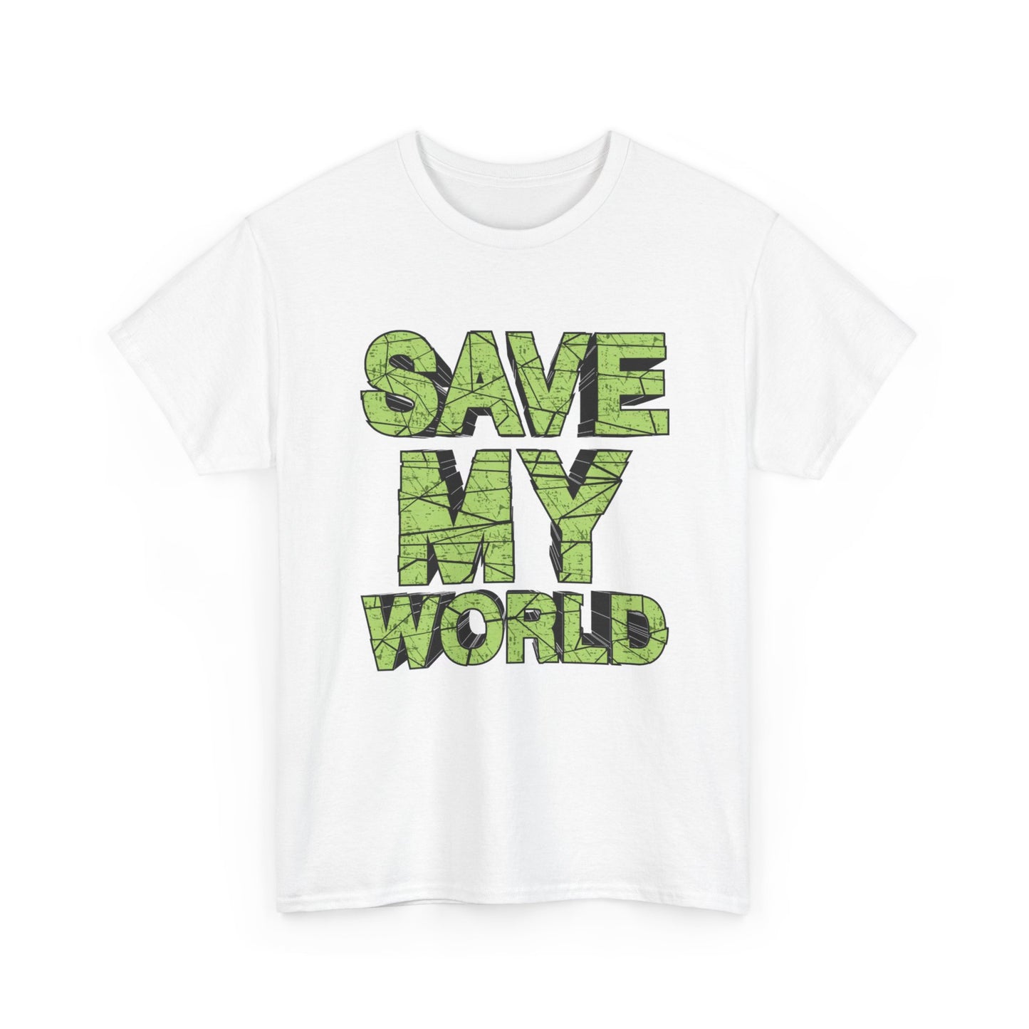 Save My World Graphic T Shirt Adult NEW Unisex Heavy Cotton Tee