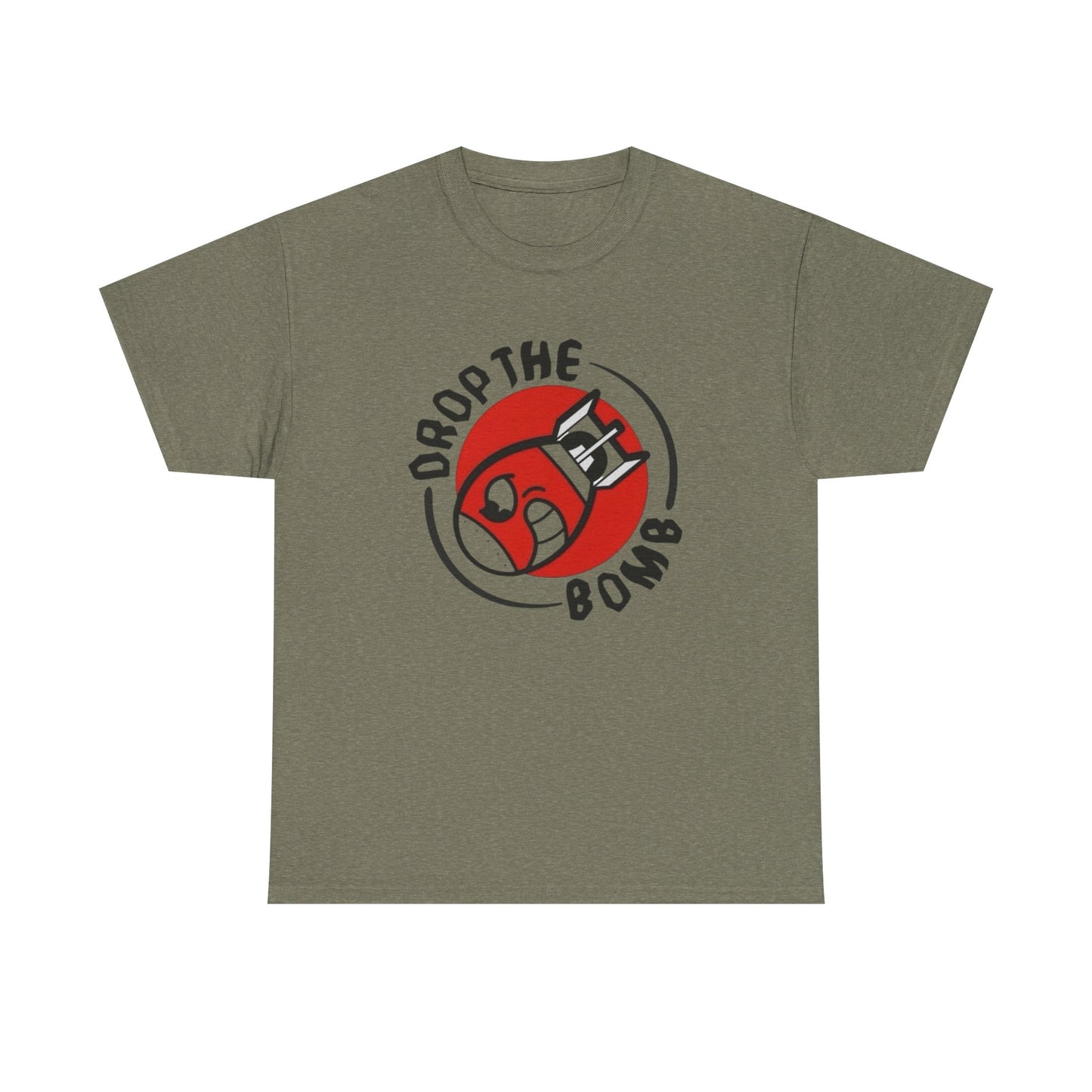 Drop The Bomb Graphic T-Shirt Unisex Heavy Cotton Tee NEW