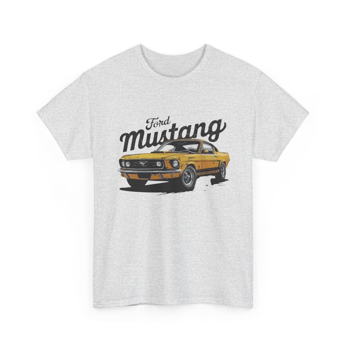 Ford Mustang Retro Graphic T Shirt Men's Heavy Cotton Tee