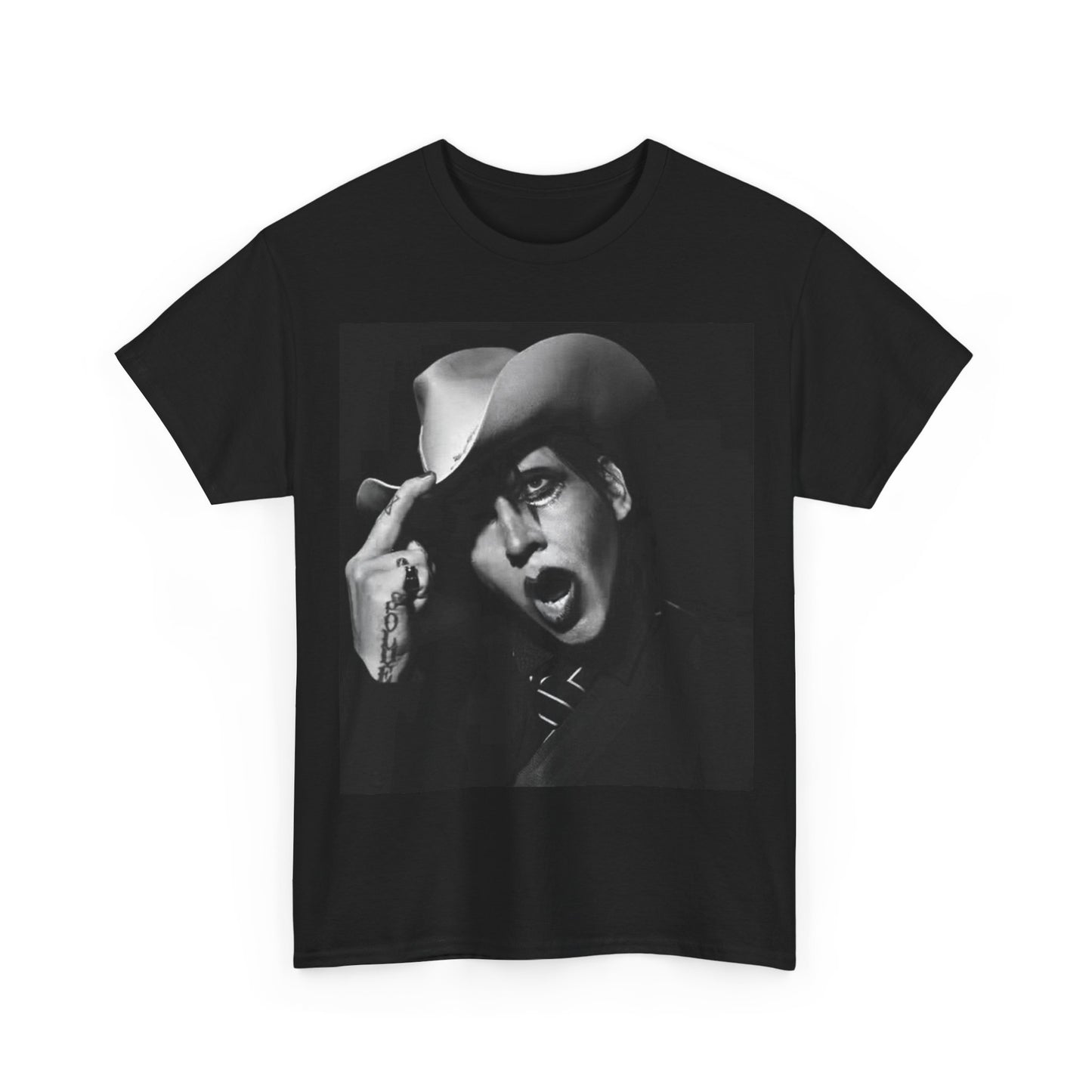 Marilyn Manson T-shirt retro metal cowboy merch Unisex Heavy Cotton Tee