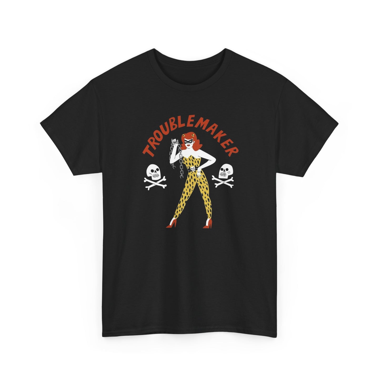 Trouble Maker Women's Graphic T-Shirt Comfy Cotton Tee Brand NEW