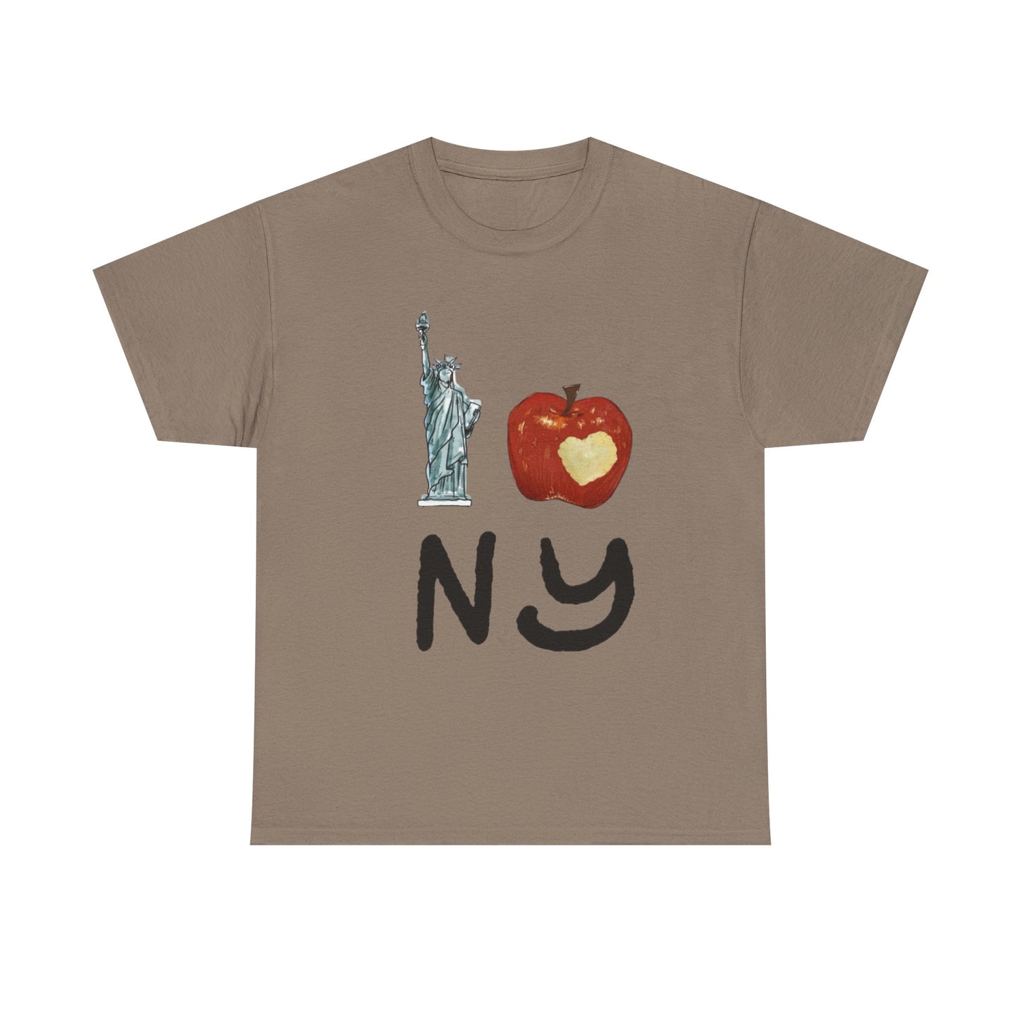 Big Apple I Love New York Classic Graphic T Shirt Unisex NEW Heavy Cotton Tee