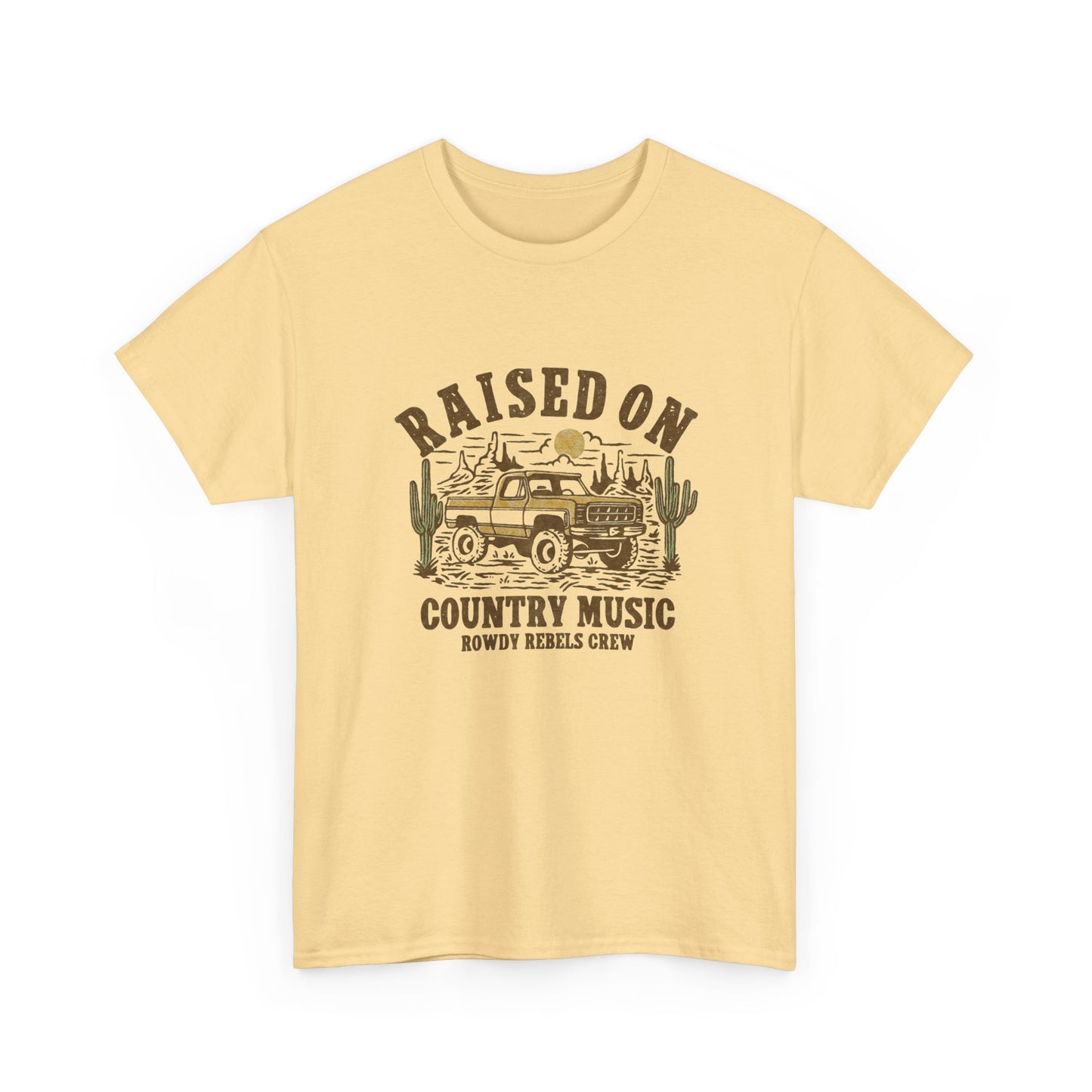 Square body Raised On Country Graphic T Shirt Unisex Heavy Cotton Tee