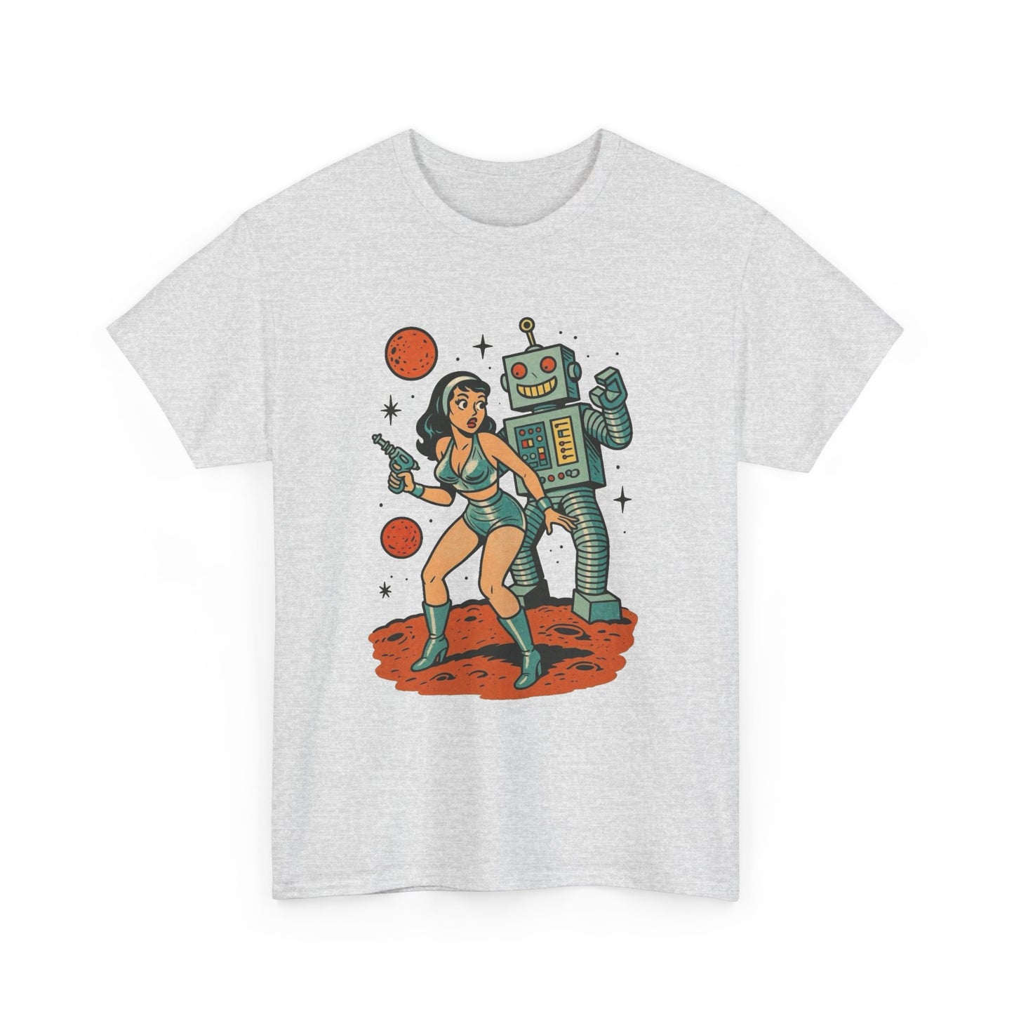 Robot Dancing Funny Graphic T Shirt Unisex Heavy Cotton Tee GIFT NEW
