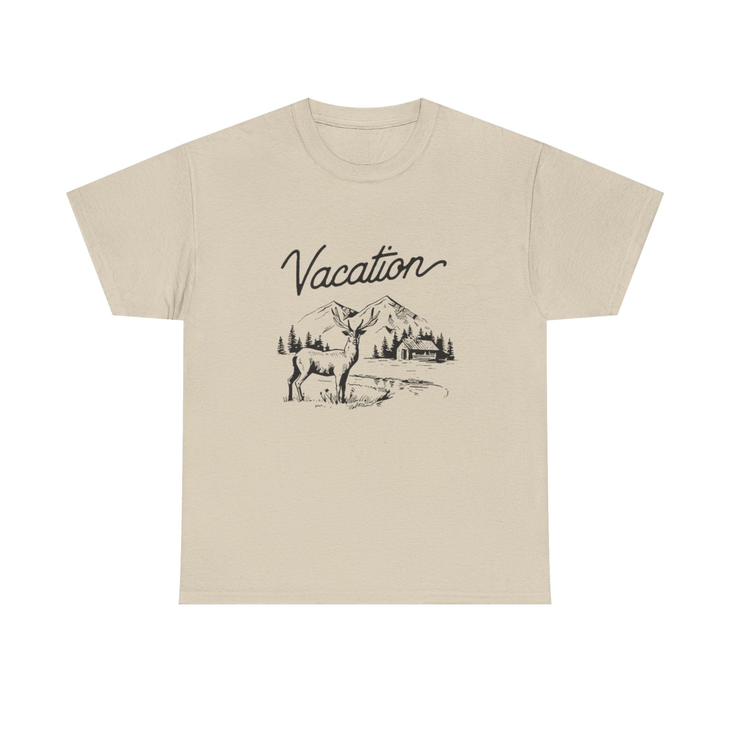Vacation Camping Graphic T Shirt Unisex Heavy Cotton Tee