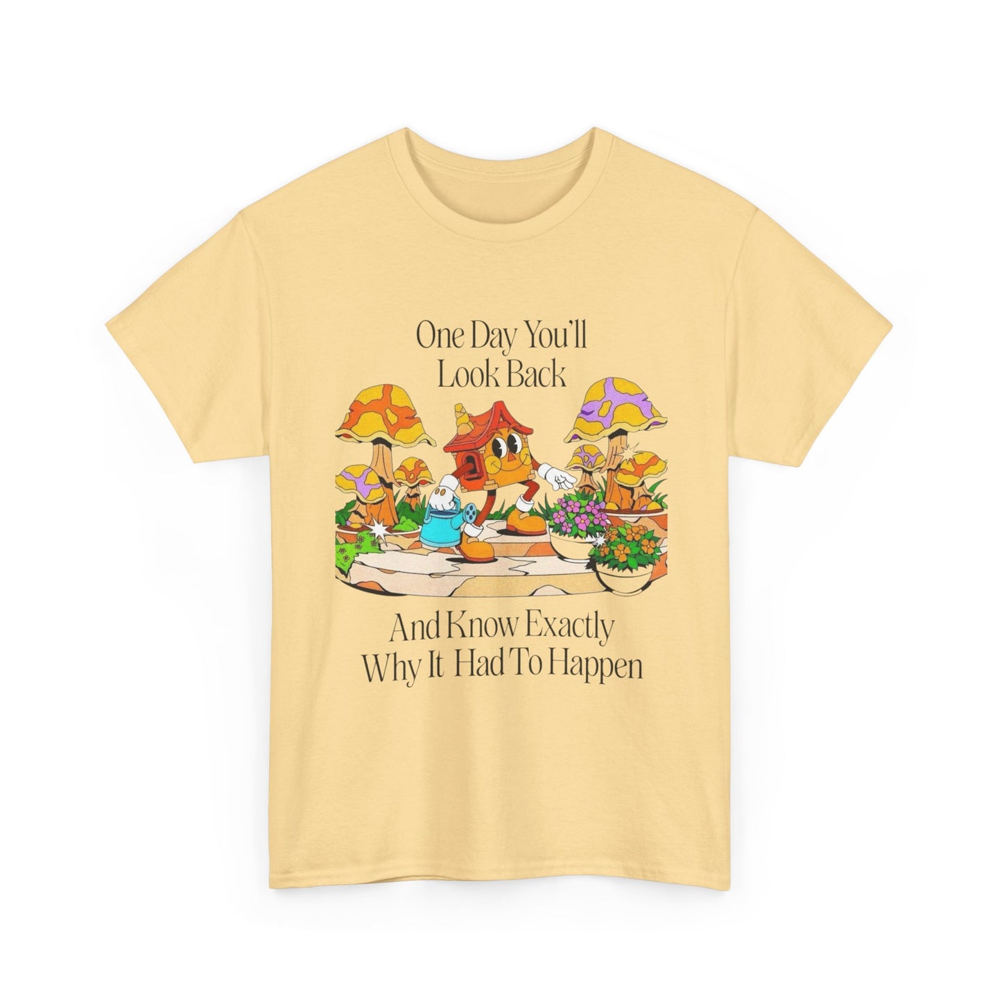 Happy Life Graphic T Shirt Unisex Heavy Cotton Tee