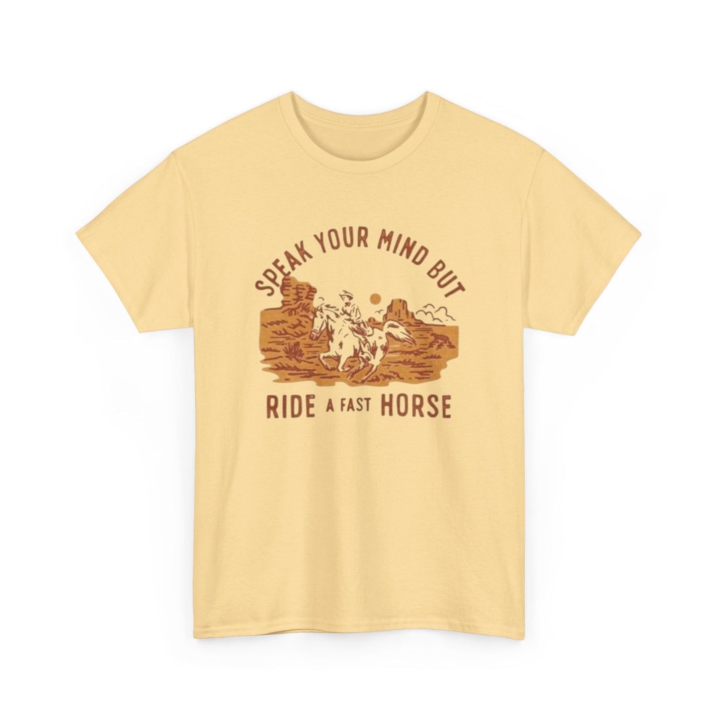 Ride A Fast Horse Graphic T Shirt Unisex Heavy Cotton Tee