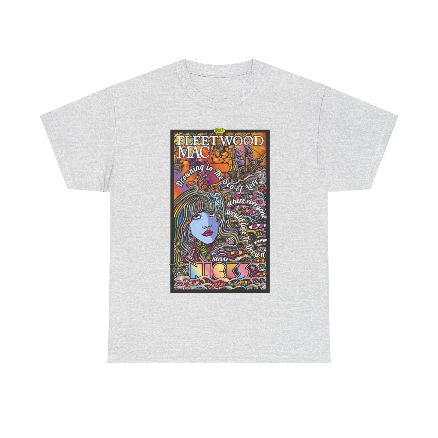 Fleetwood Mac T-shirt graphic vintage art 70s Unisex Heavy Cotton Tee