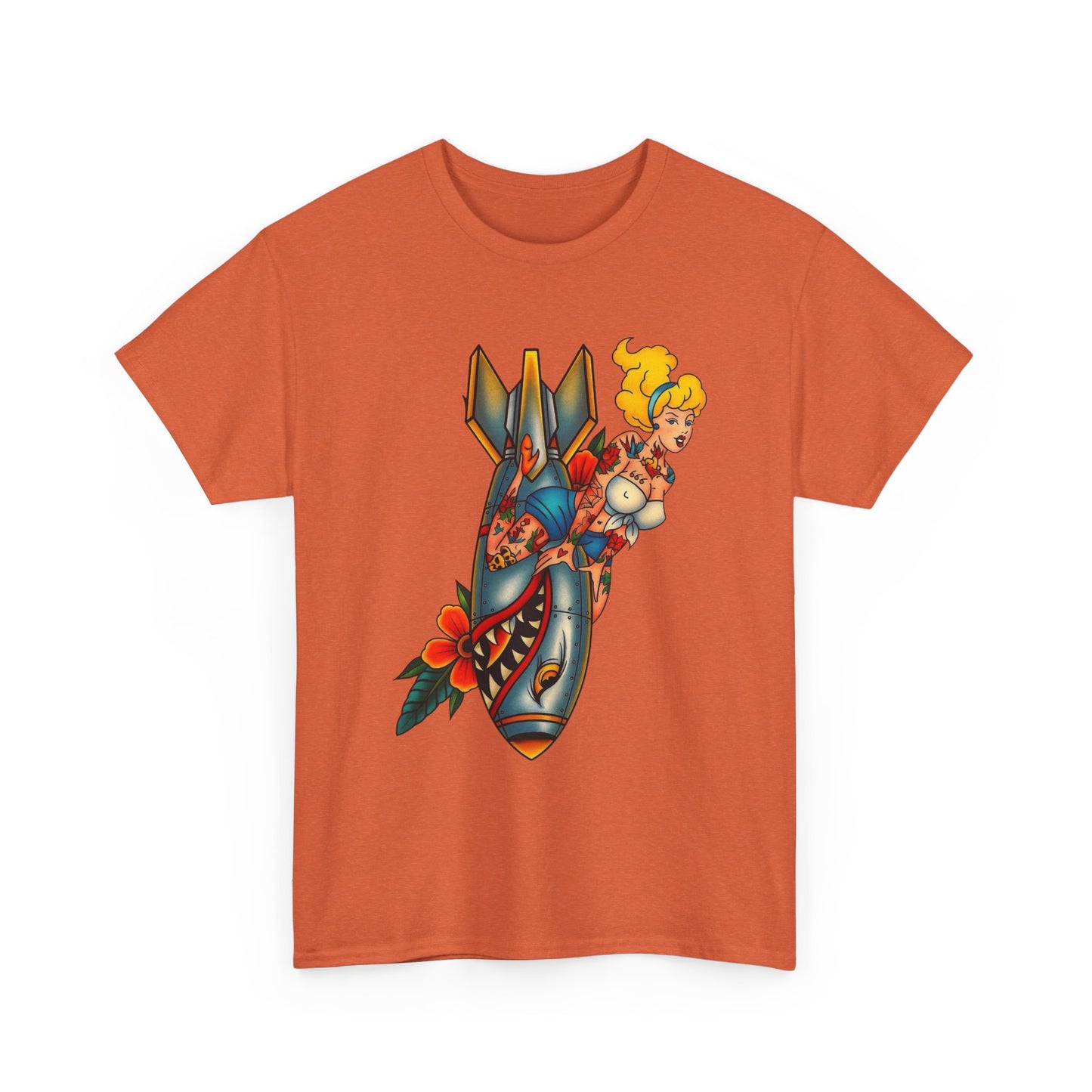 Sailor Jerry Model Tattoo Bomb Graphic T Shirt NEW ADULT TEE VINTAGE