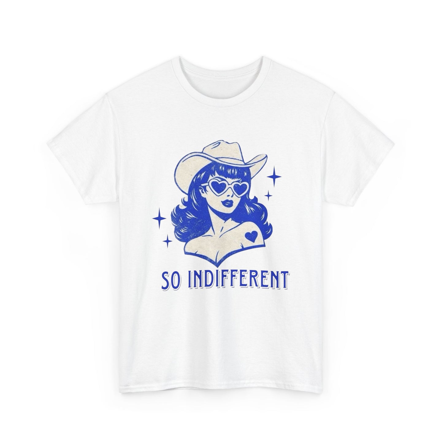 So Indifferent Cowgirl Vintage Graphic T-Shirt, Unisex Cotton Shirt