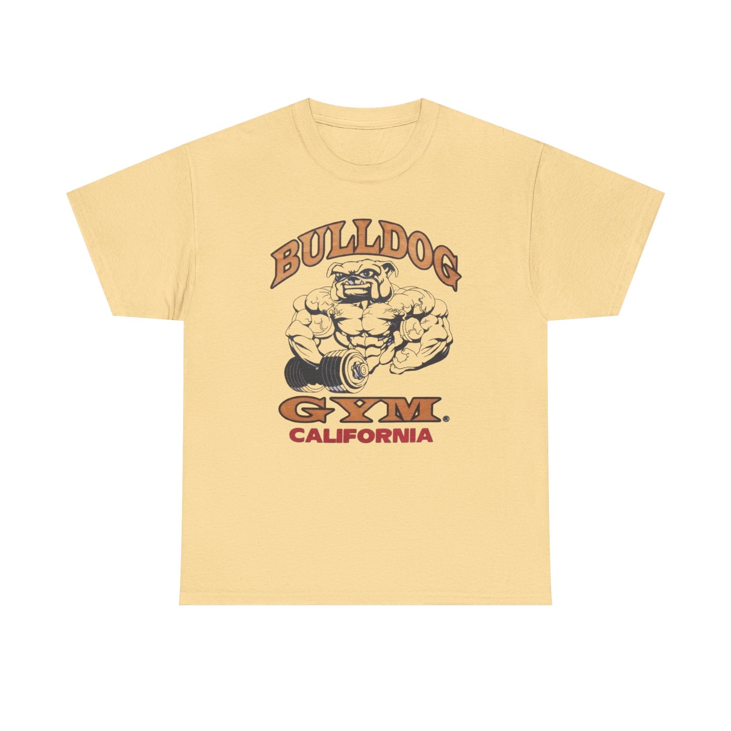 Bulldog Gym California Retro Graphic T Shirt Unisex Heavy Cotton Tee
