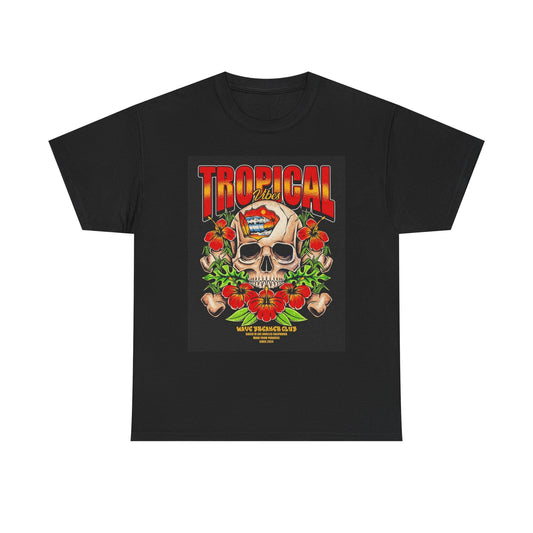 Tropical Vibes Graphic T Shirt Vintage Unisex Heavy Cotton Tee