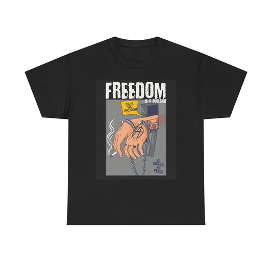 Freedom Justice Graphic T Shirt Prison System Unisex Heavy Cotton Tee