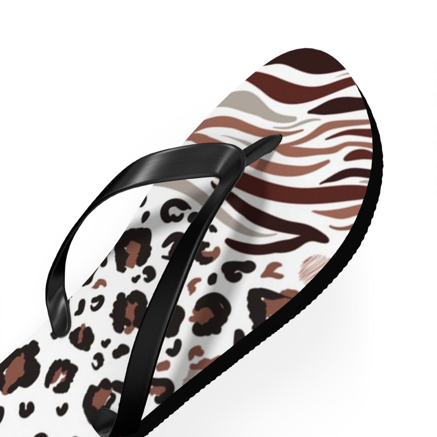 Mixed Animal Print Beach Sandals, Slides for Summer, Flip Flops, Water Resistant