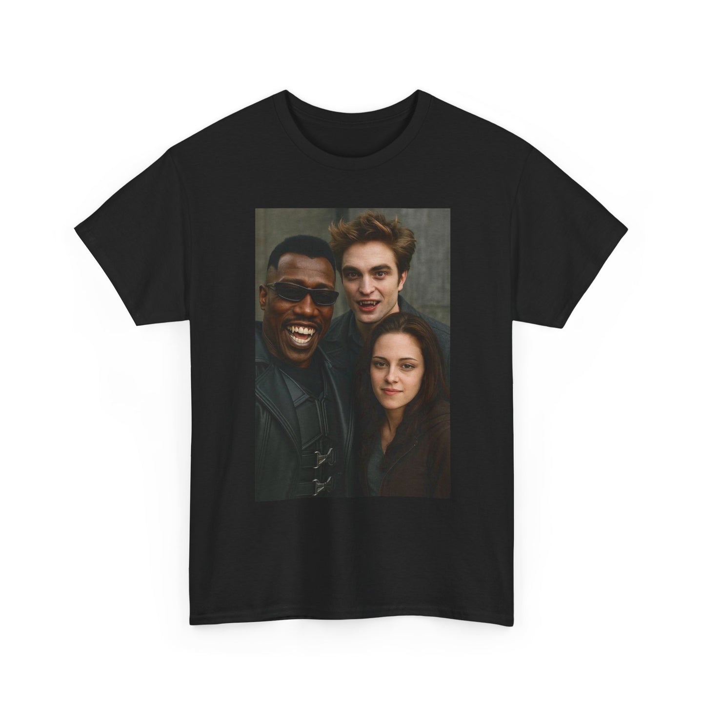 Blade And Twilight Funny Graphic Vampires T Shirt Unisex Heavy Cotton Tee