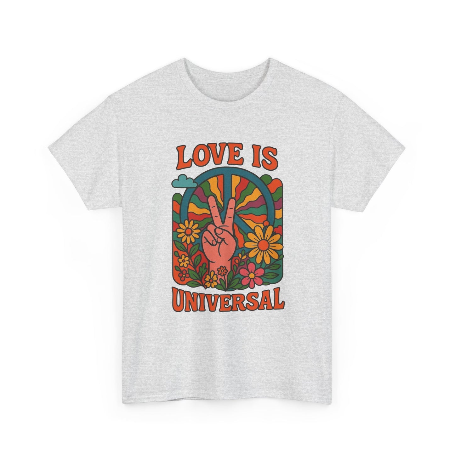 Love Is Universal Peace Graphic T Shirt Adult NEW