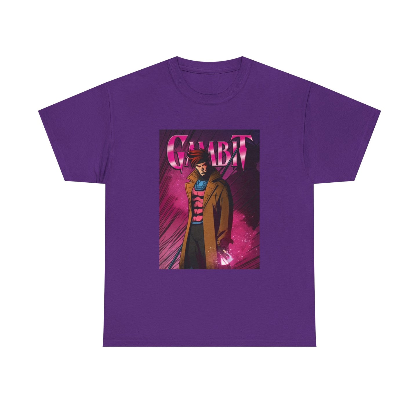 Gambit Tshirt Vintage Anime Cartoon Graphic Neon Unisex Heavy Cotton Tee