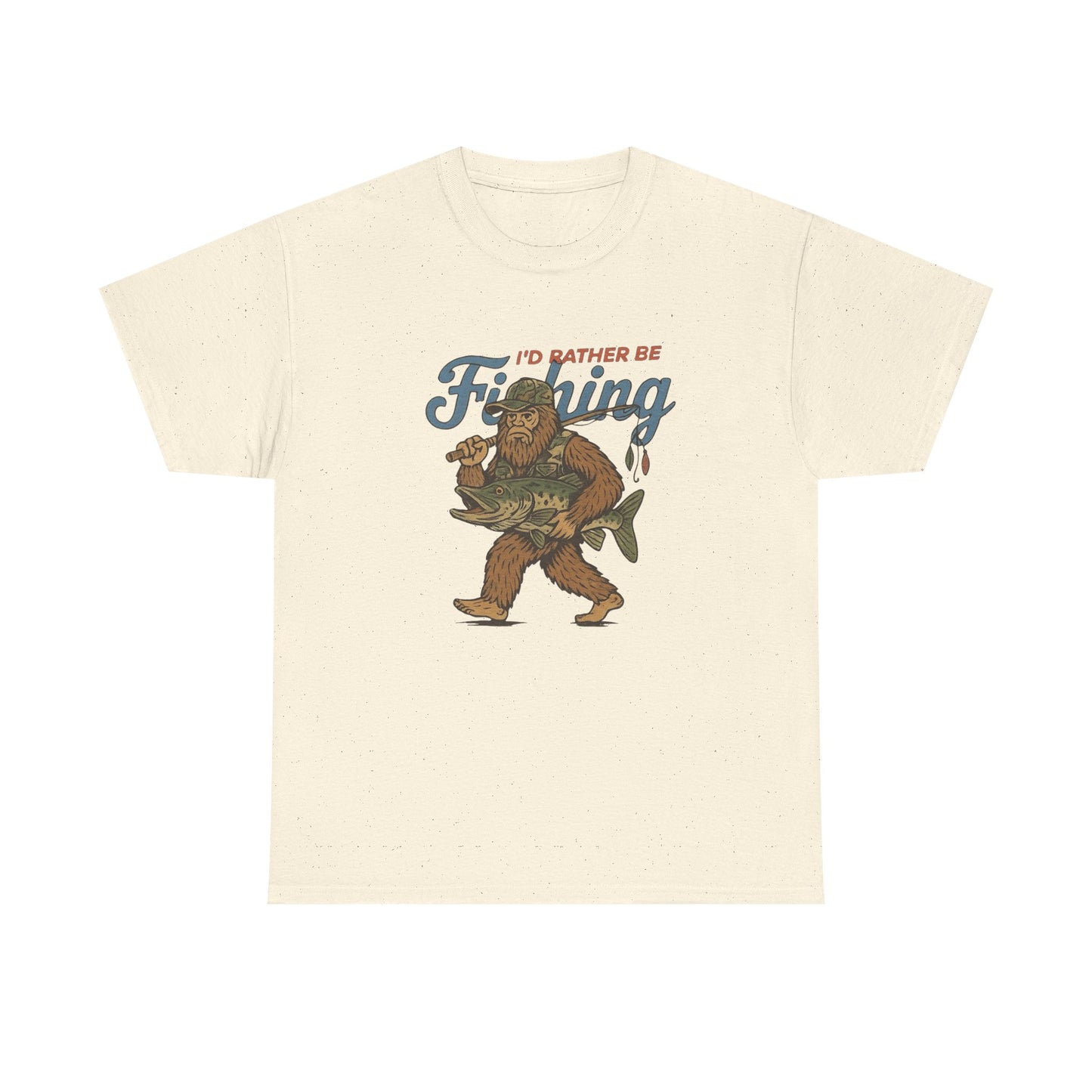 Id Rather Be Fishing Graphic T Shirt Unisex Heavy Cotton Tee
