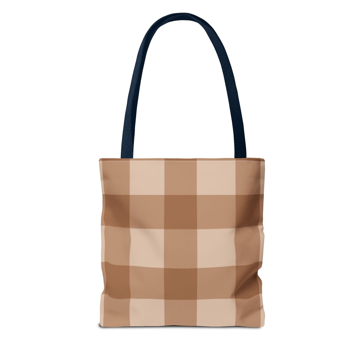 Brown Checkered All Over Print BRAND NEW Purse - Pocketbook - Travel Tote Bag