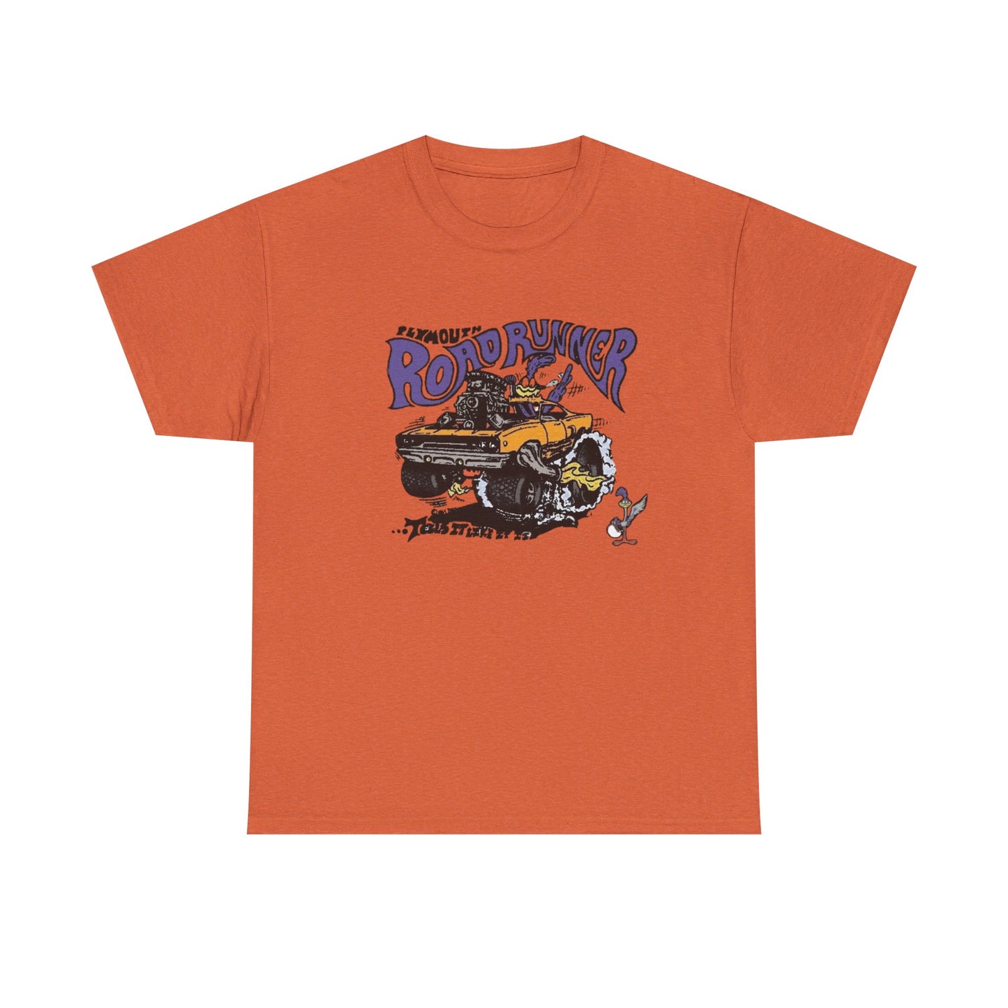 Vintage Roadrunner HEMI Muscle Graphic T Shirt NEW Unisex Heavy Cotton Tee