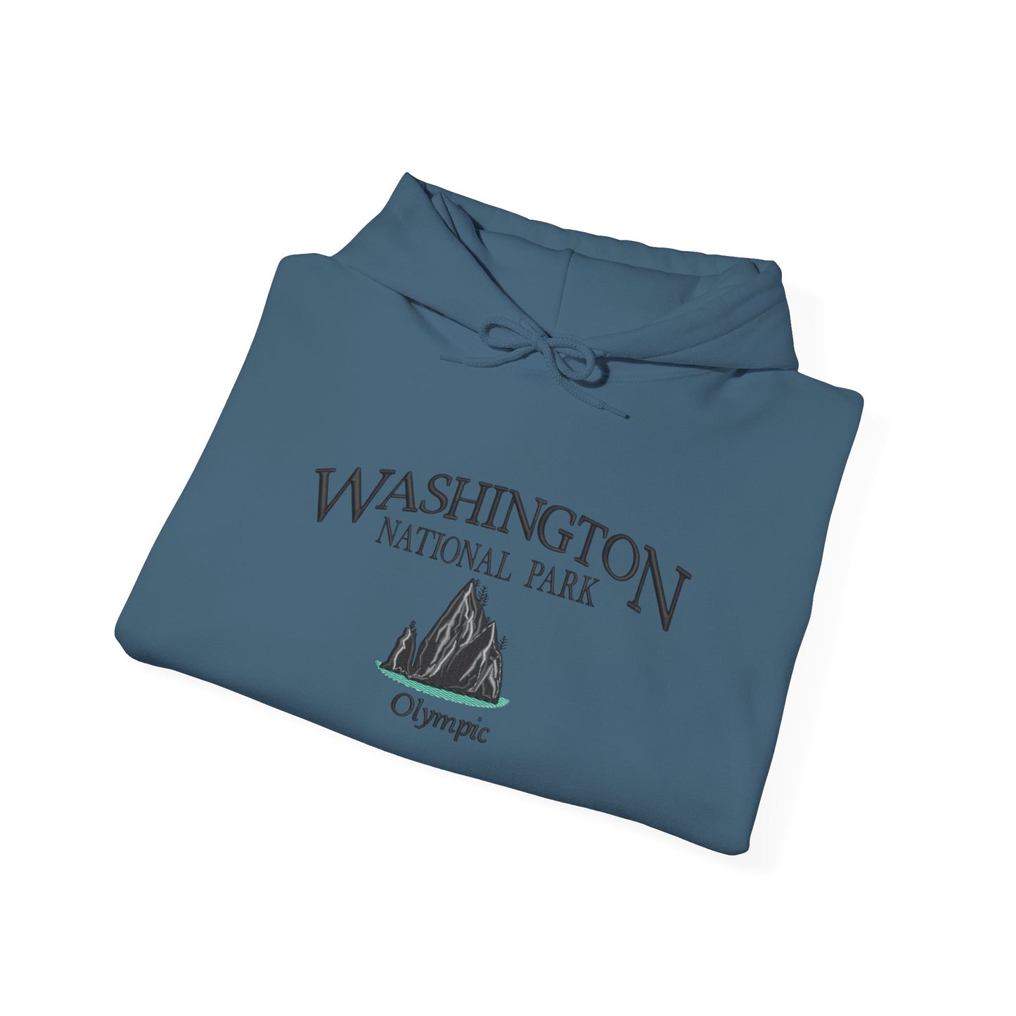 Washington National Parks Olympic Graphic Hoodie Heavy Blend Sweatshirt NEW