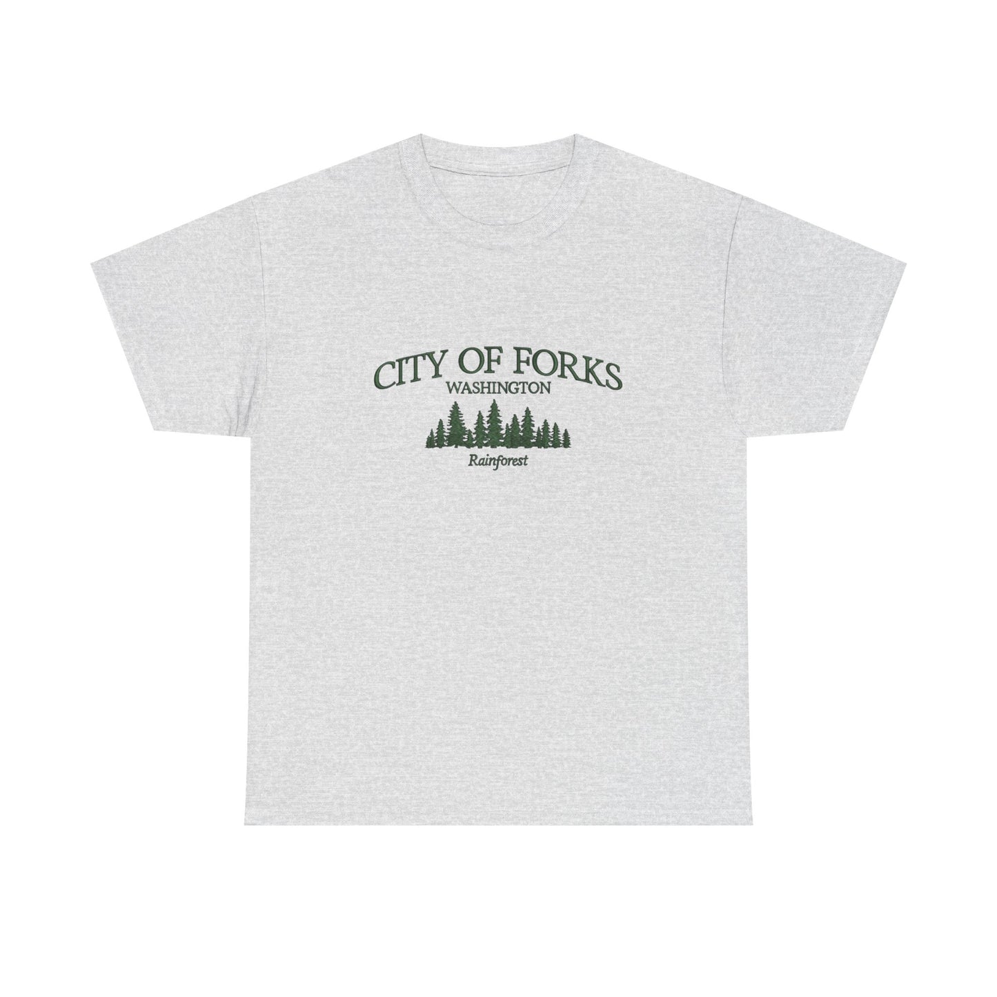 City Of Forks Washington Graphic T Shirt NEW Unisex Heavy Cotton Tee