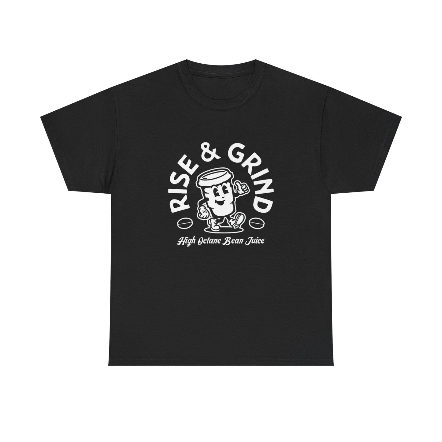 Rise And Grind Coffee Graphic T Shirt Unisex Heavy Cotton Tee NEW GIFT