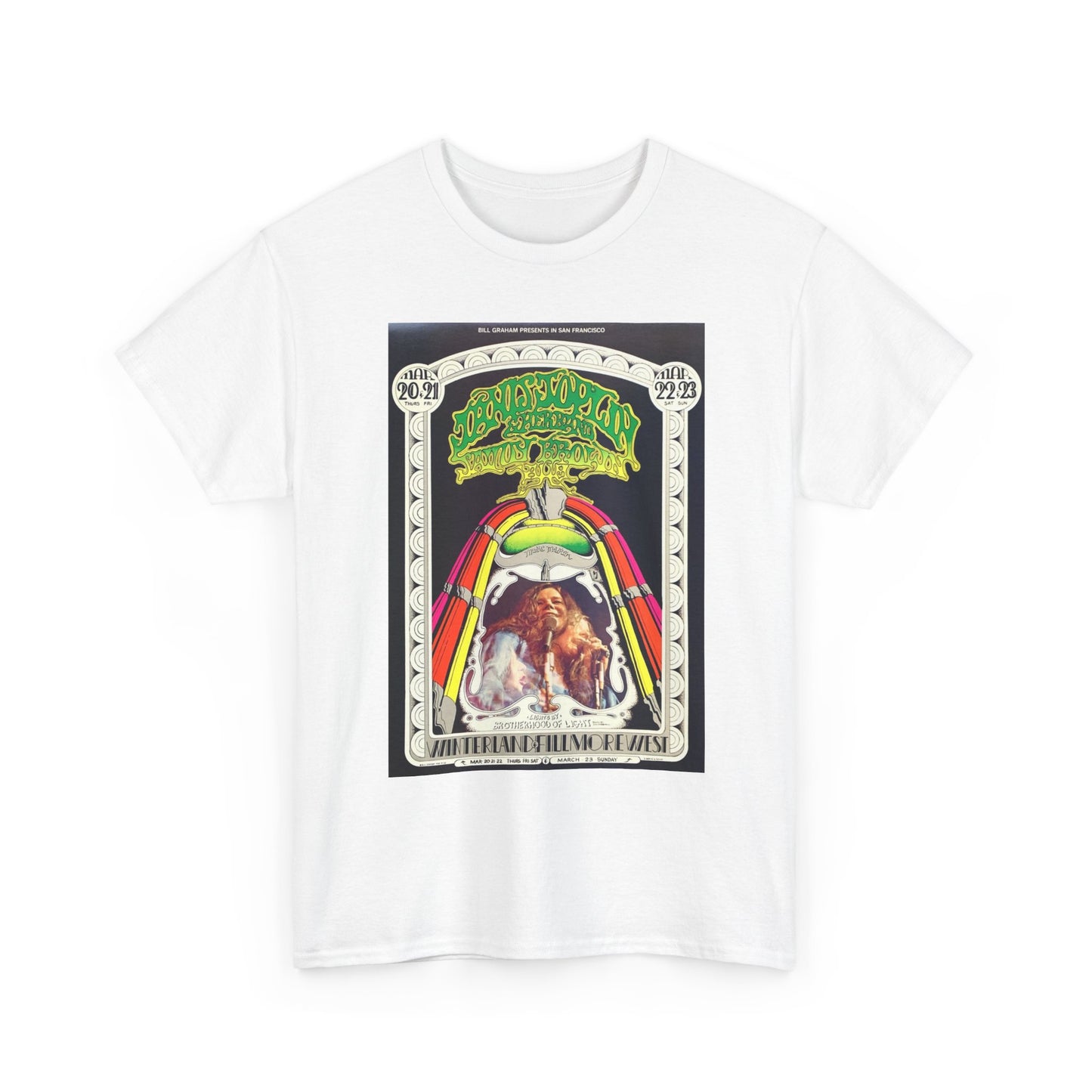 Janis Joplin Concert T Shirt BRAND NEW Apparel Unisex Graphic Tee USA
