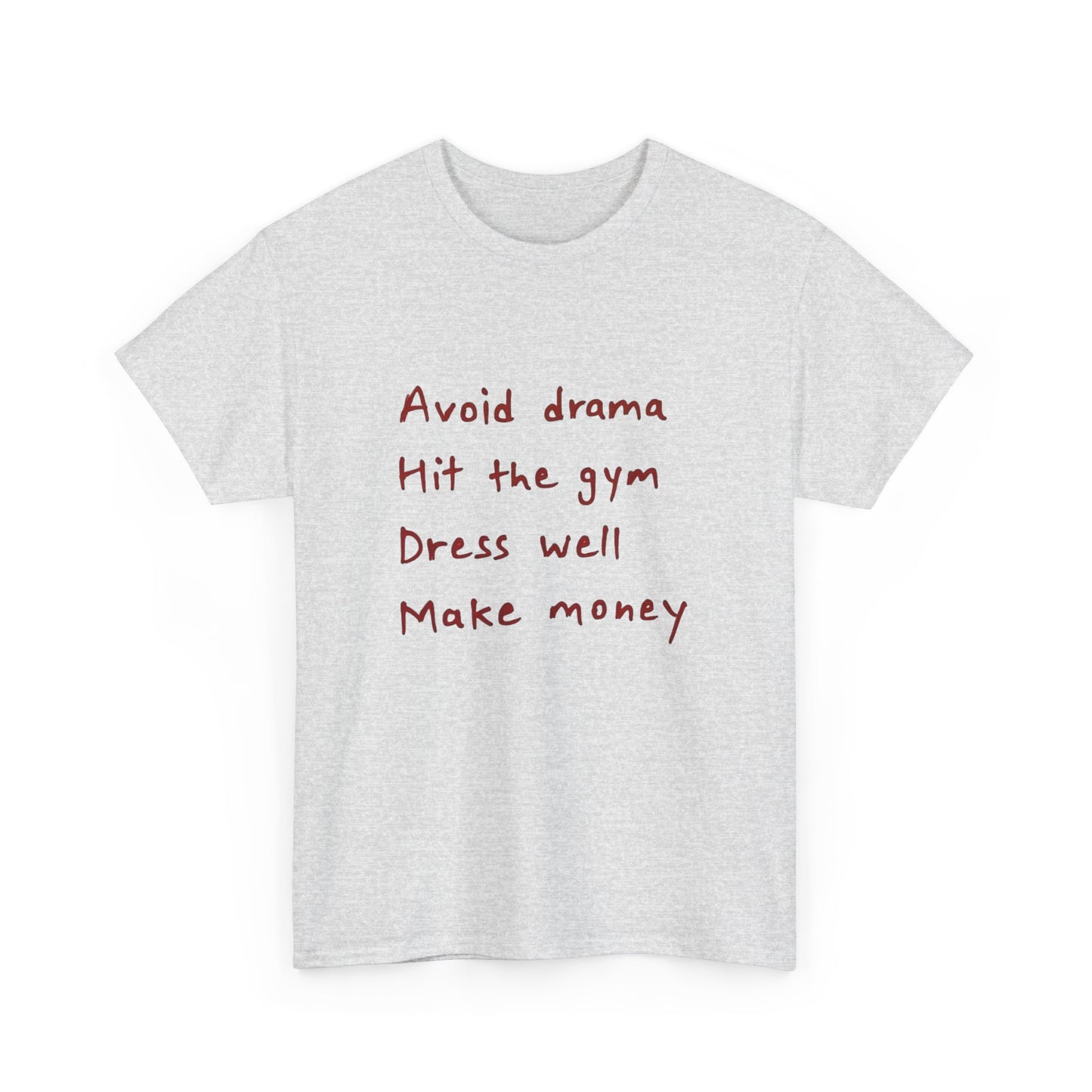 Avoid The Drama GYM MONEY Graphic T Shirt ADULT NEW Heavy Cotton Tee