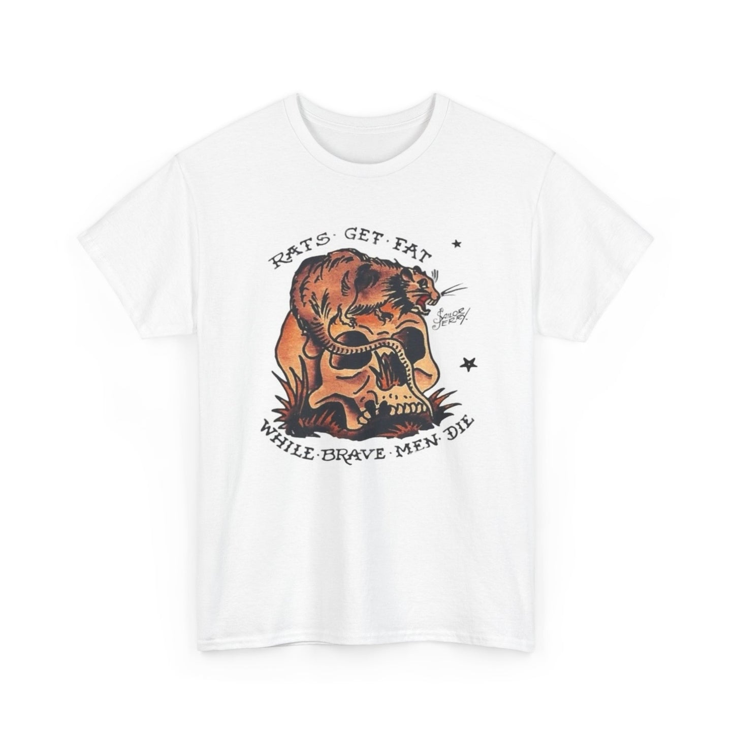 Sailor Jerry shirt tattoo art navy vintage graphic retro Unisex Heavy Cotton Tee