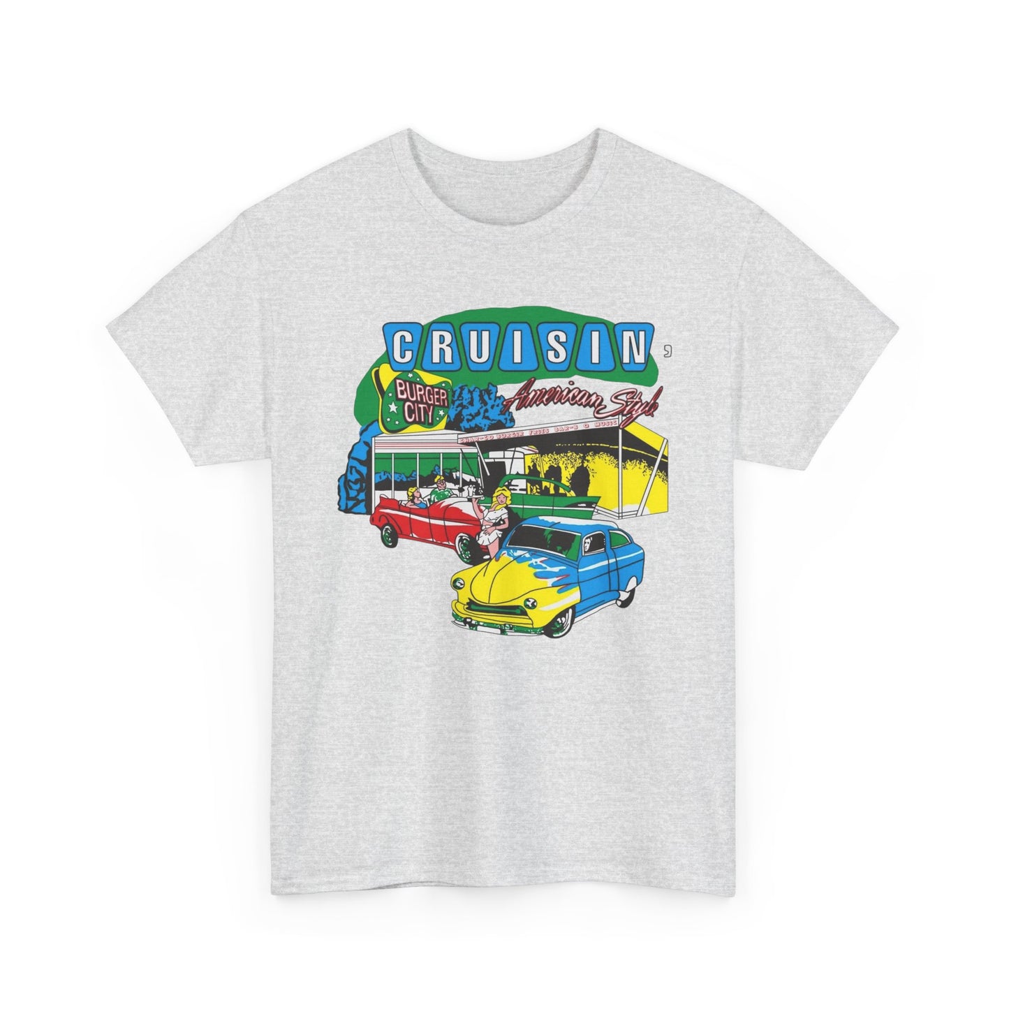 Cruise In Vintage Nostalgia Graphic T-Shirt Unisex Heavy Cotton Tee Gift NEW