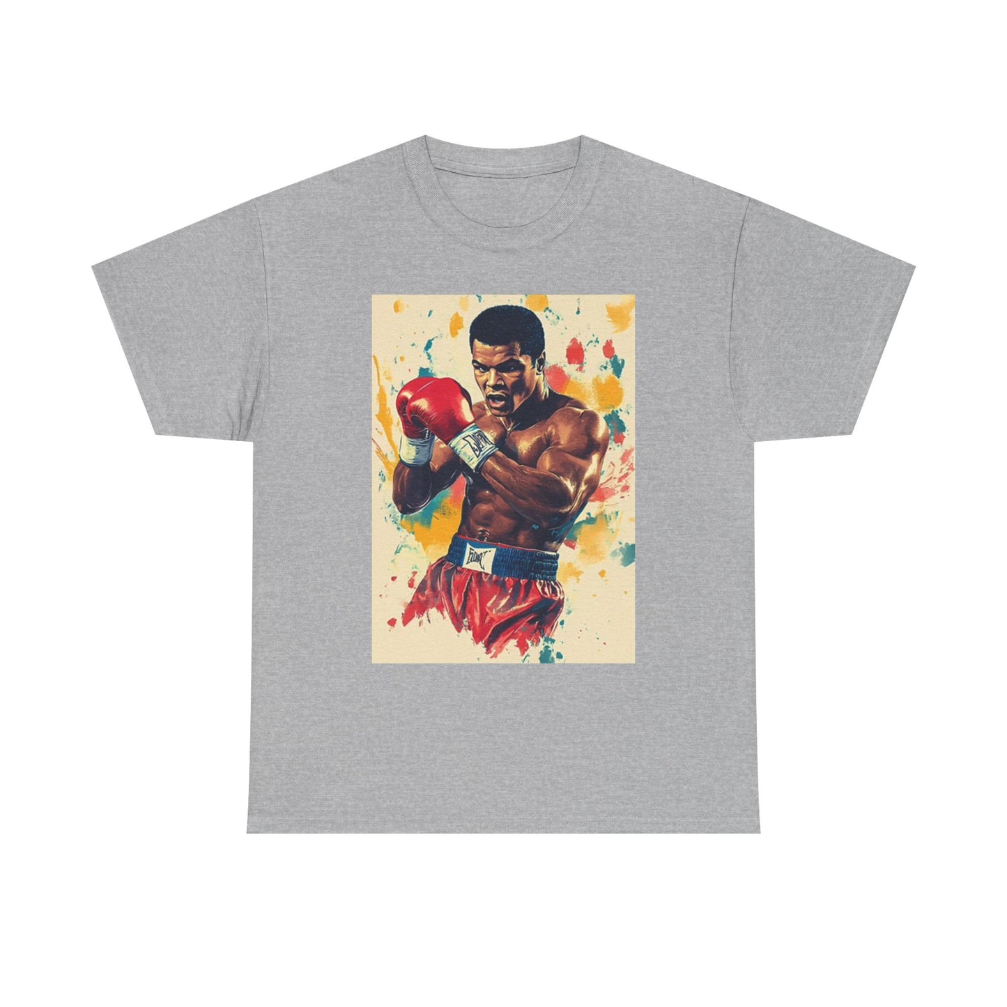 Muhammed Ali Graphic T Shirt Retro Boxing Painting Unisex Heavy Cotton Tee