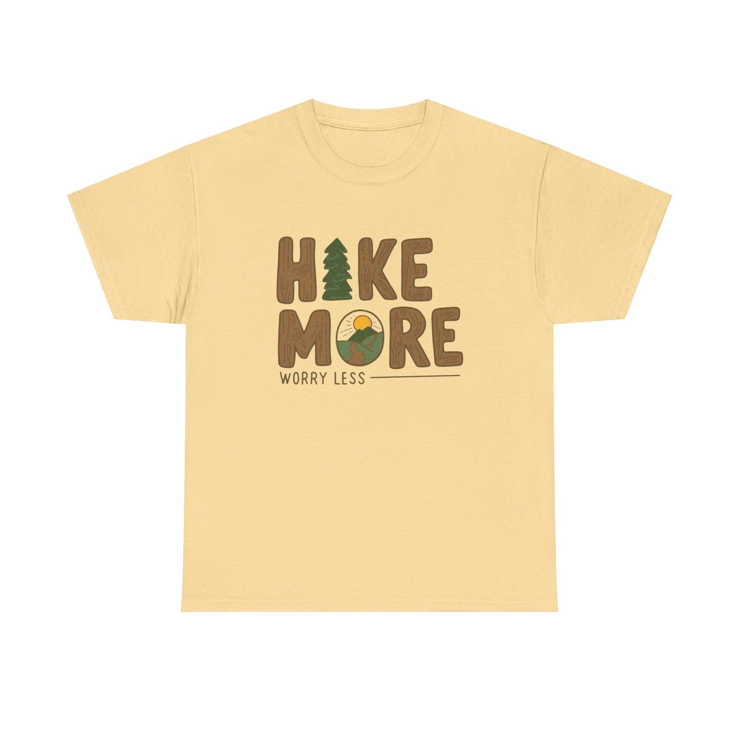 Hike More Worry Less Graphic T Shirt NEW ADULT TEE VINTAGE