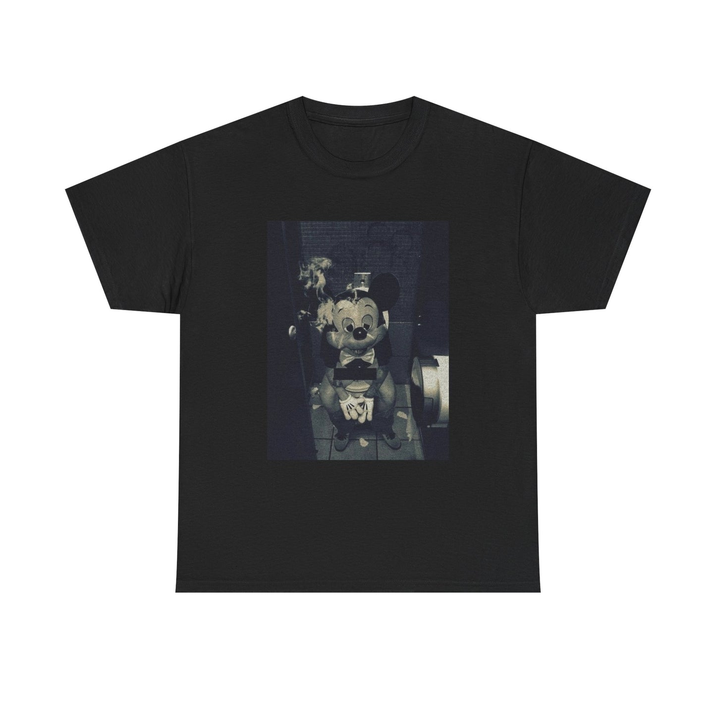 Mouse Smoking Retro Photo Tshirt Vintage Graphic New York Unisex Heavy Cotton